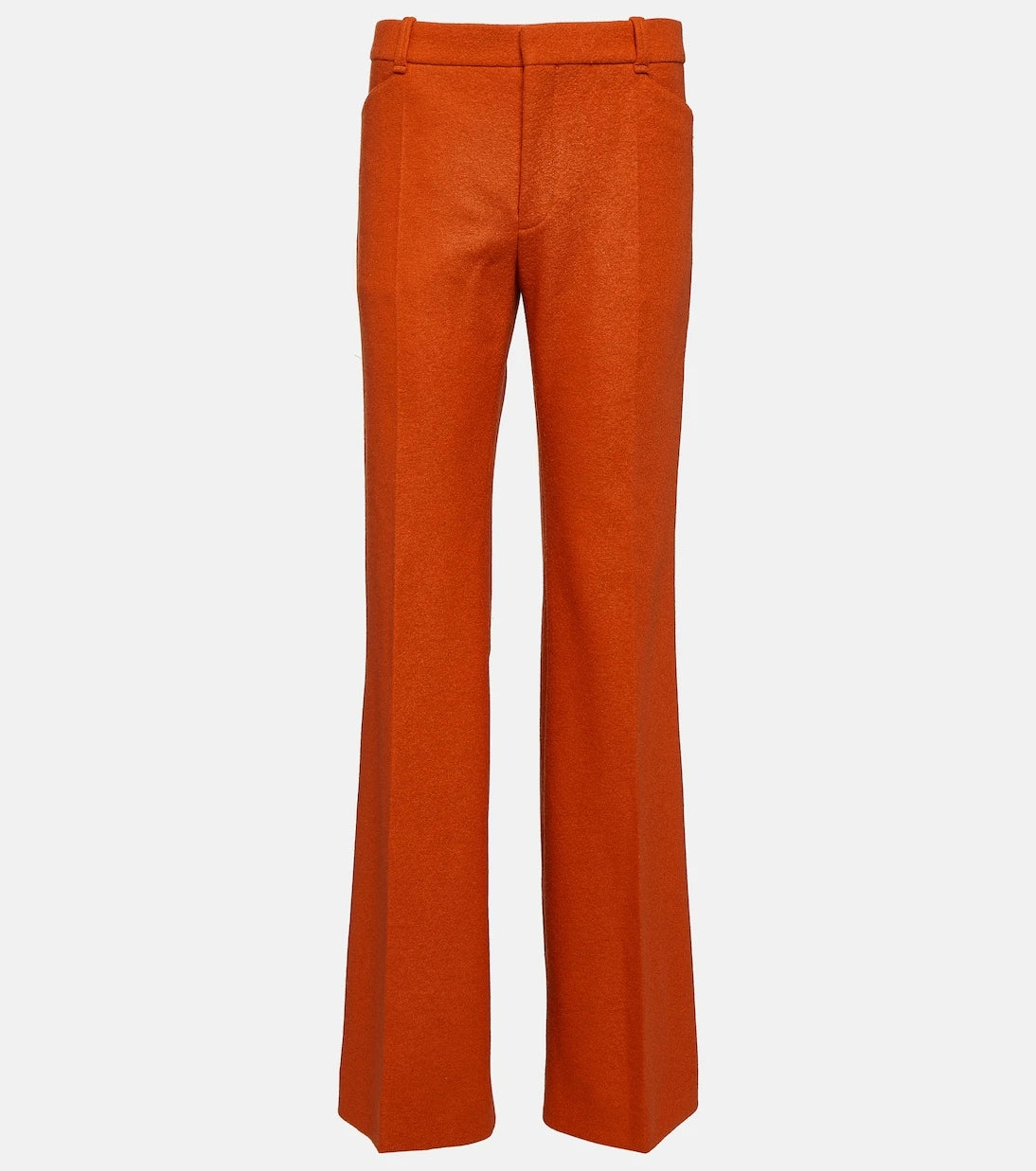 Chloé - Felted wool and cashmere jersey flared pants