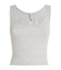 Skims Grey Stretch-Cotton Ribbed Tank Top
