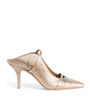 Satin Embellished Maureen Heeled Mules 70