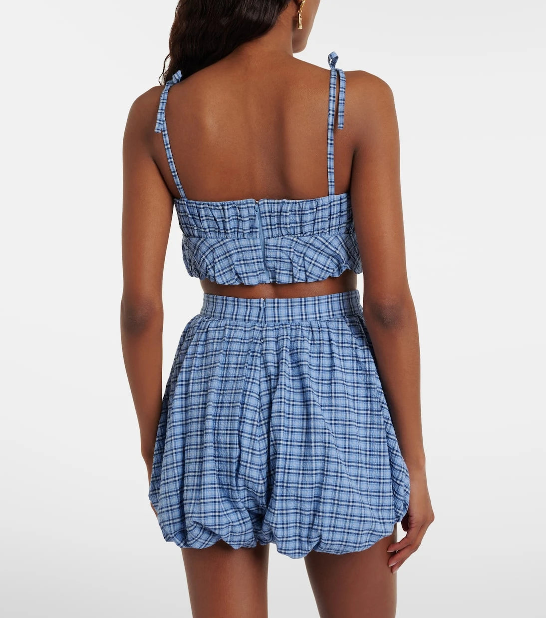 Faithfull - Pelea checked cotton top