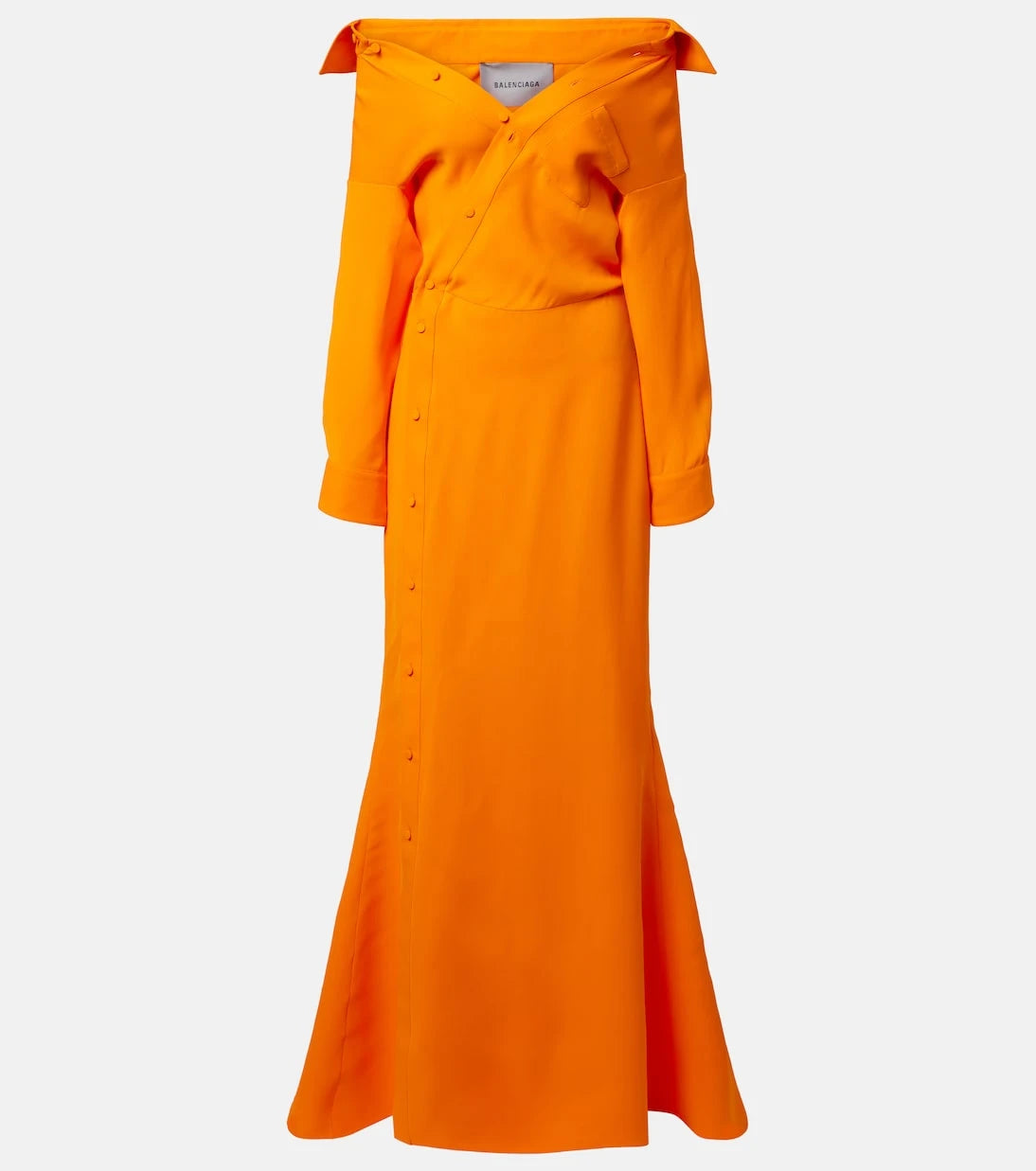 Balenciaga - Off-shoulder silk gown