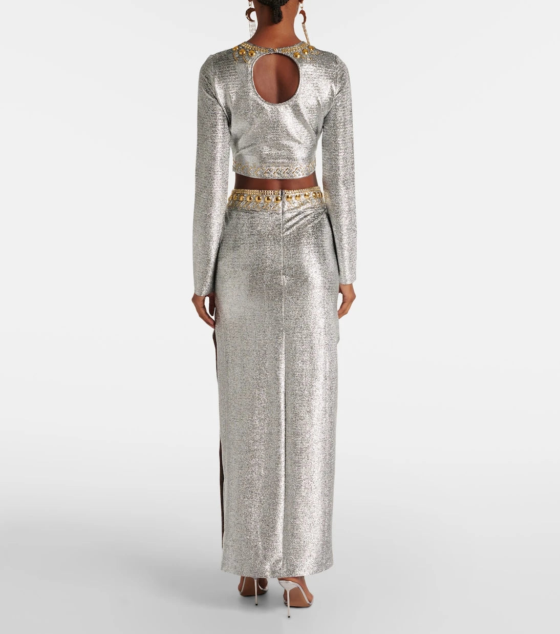 Rabanne - Embellished maxi skirt