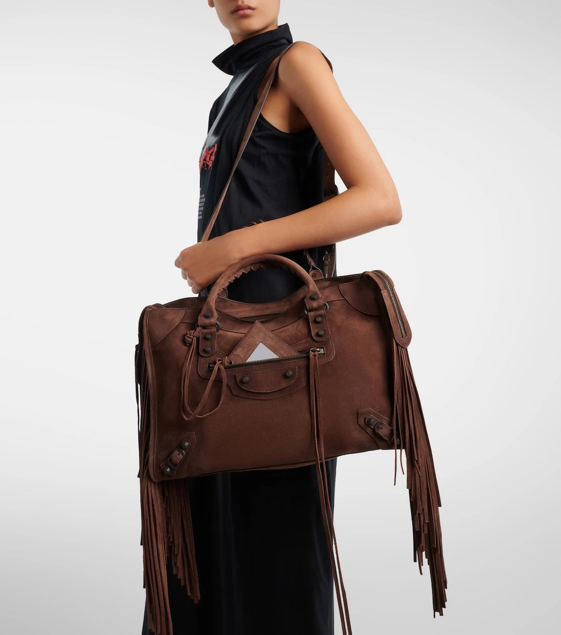 Balenciaga - Le City Medium leather top-handle bag