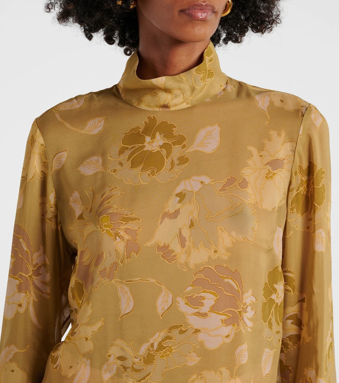 Dries Van Noten - Printed sheer top