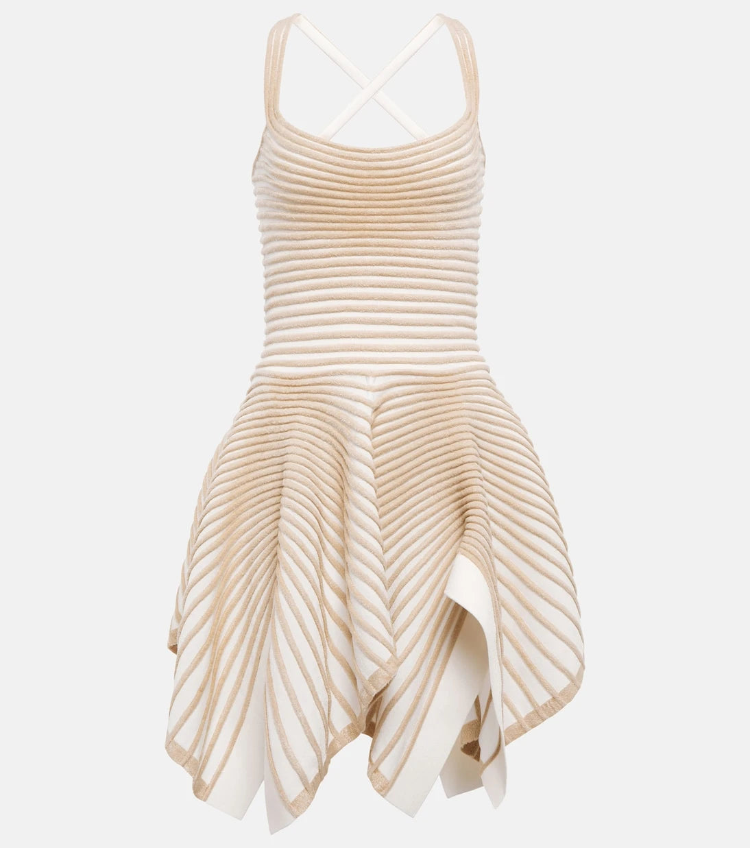 Alaïa - Crêpe and chenille ballerina minidress