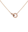 Rose Gold and Diamond Interlocking LOVE Necklace