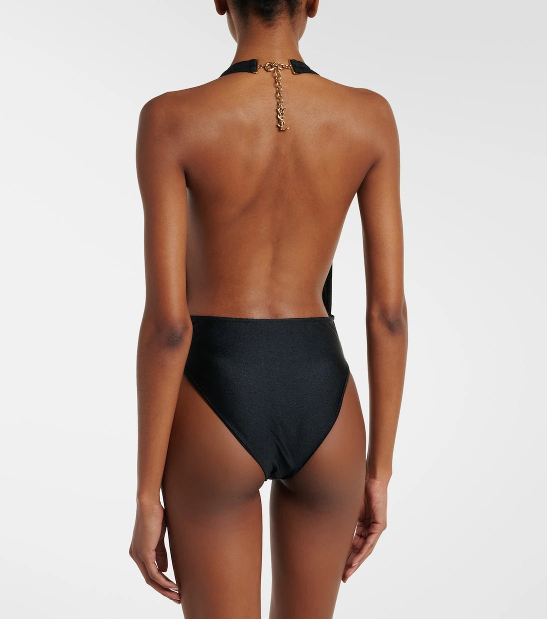 Saint Laurent - Cassandre halterneck swimsuit
