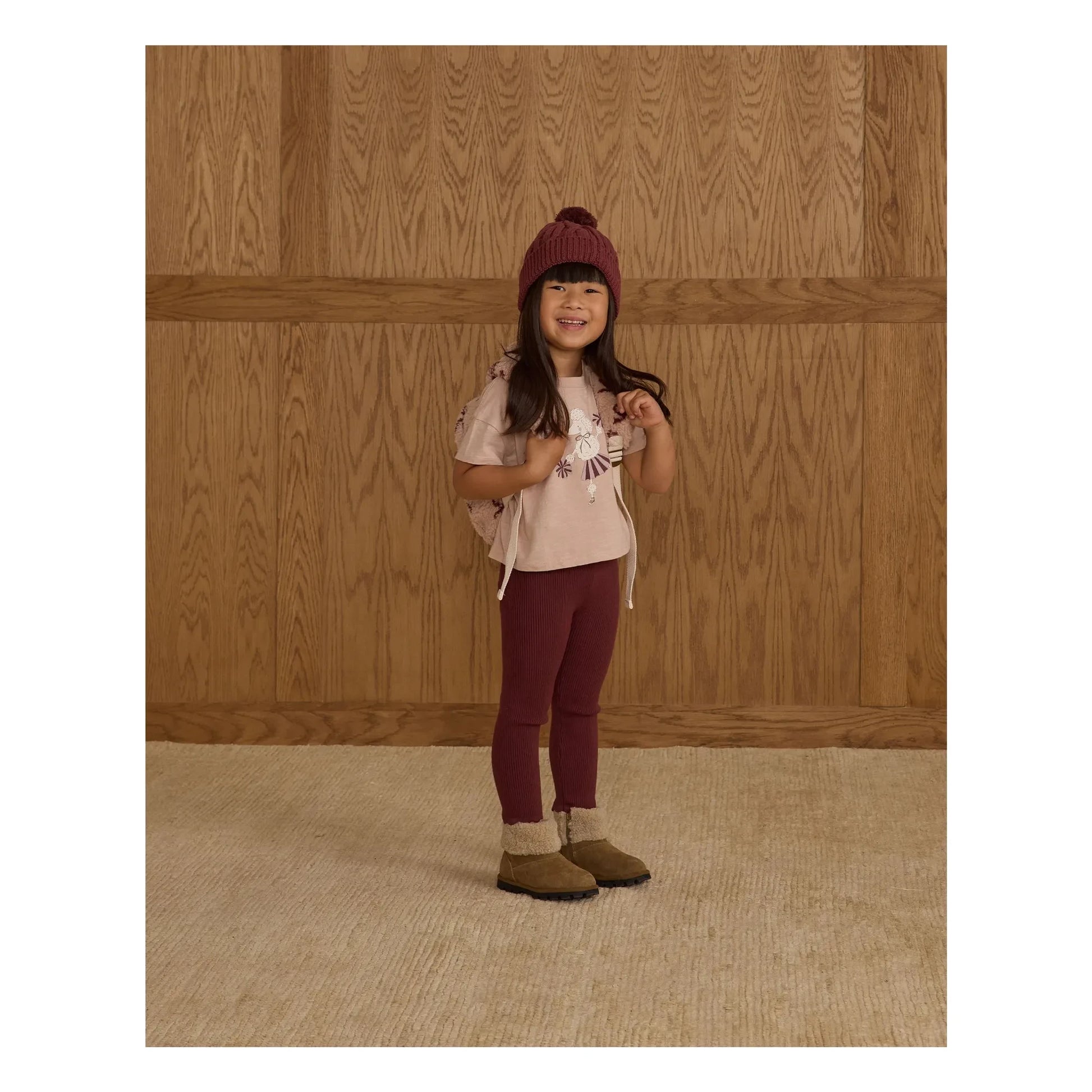 Rylee + Cru - Pointelle Legging | Burgundy