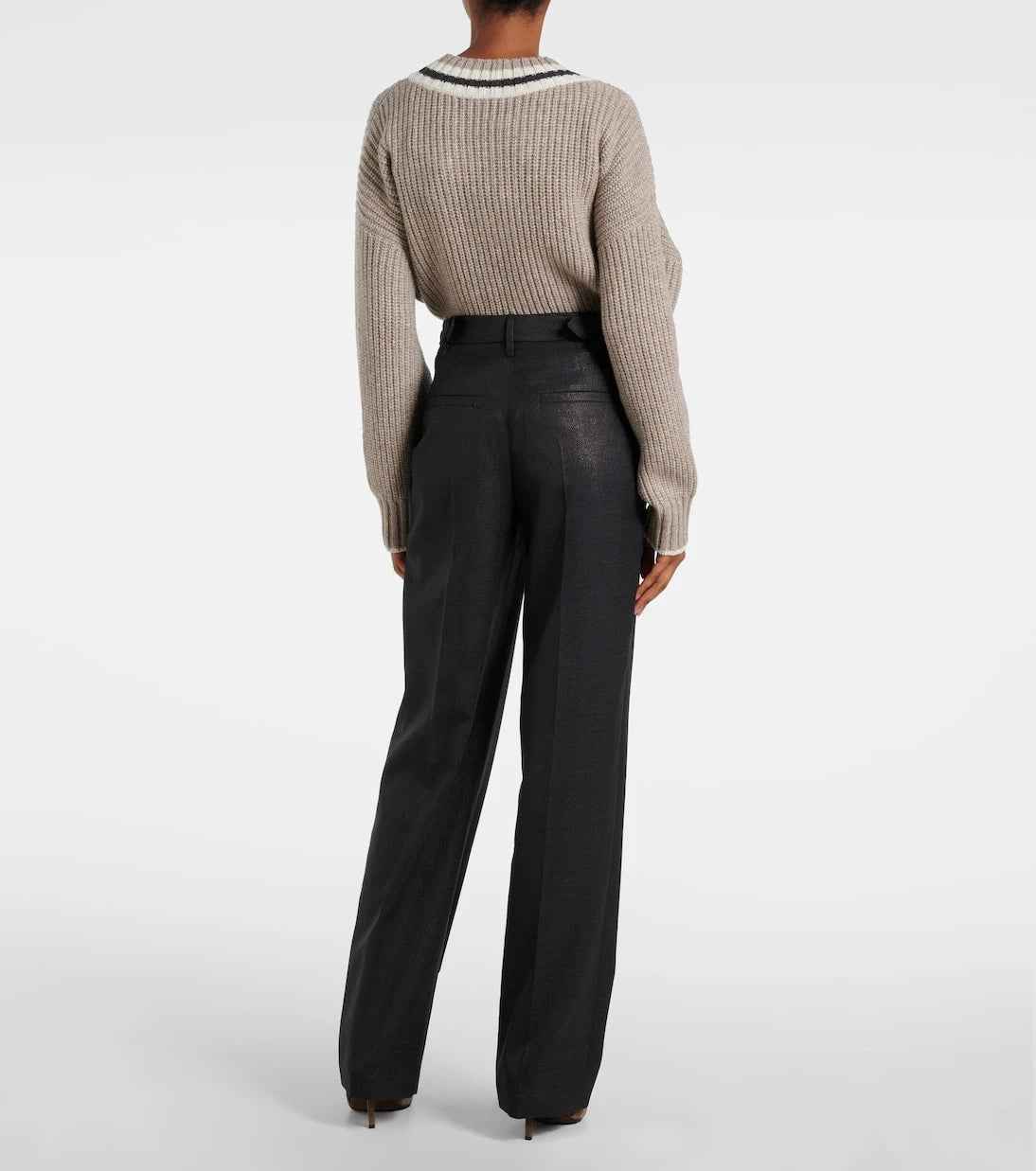 Brunello Cucinelli - Wool-blend wide-leg pants
