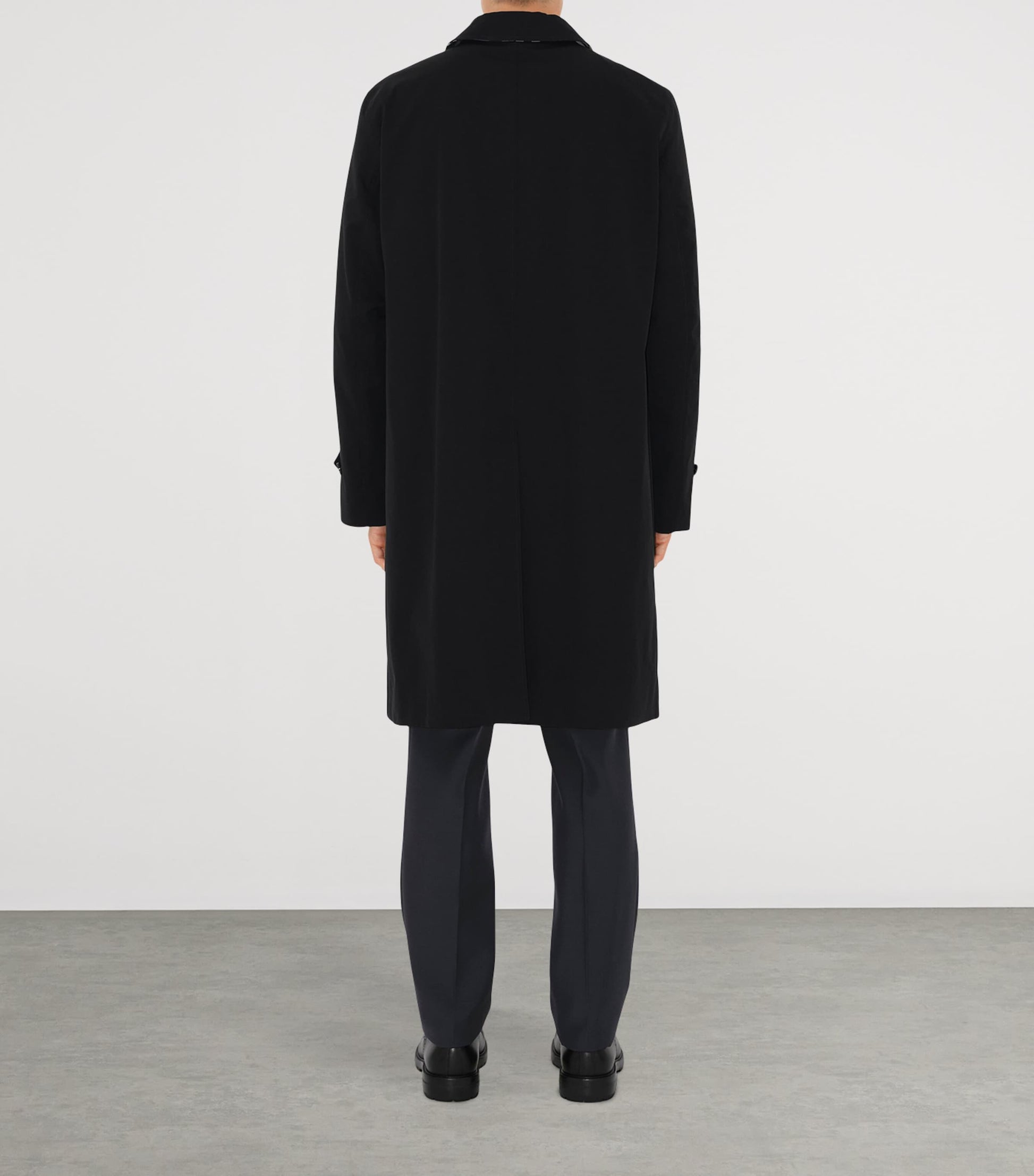 Cotton Gabardine Car Coat BLACK