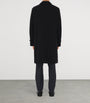 Black Cotton Gabardine Car Coat