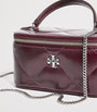 Tory Burch Red Leather Quilted Kira Vanity Case Bag