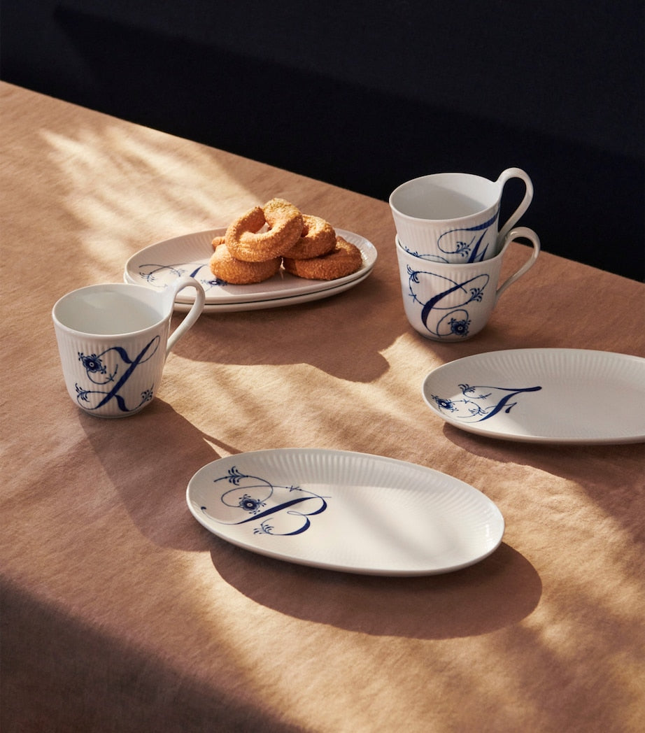 Royal Copenhagen Alphabet Coll Oval Plate (23.5cm)