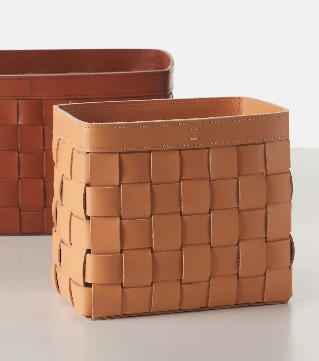 Giobagnara - Mondina Small woven leather basket