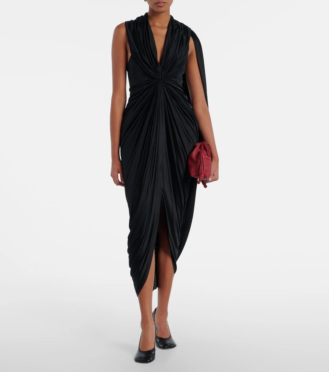 Loewe - Draped midi dress