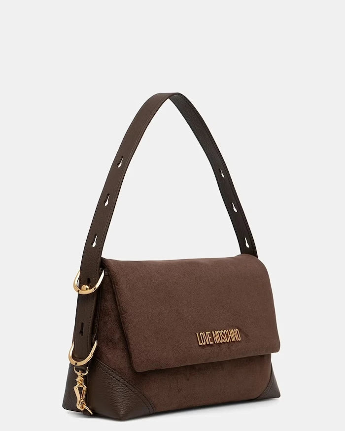 Love Moschino чанта дамска от имитация на велур