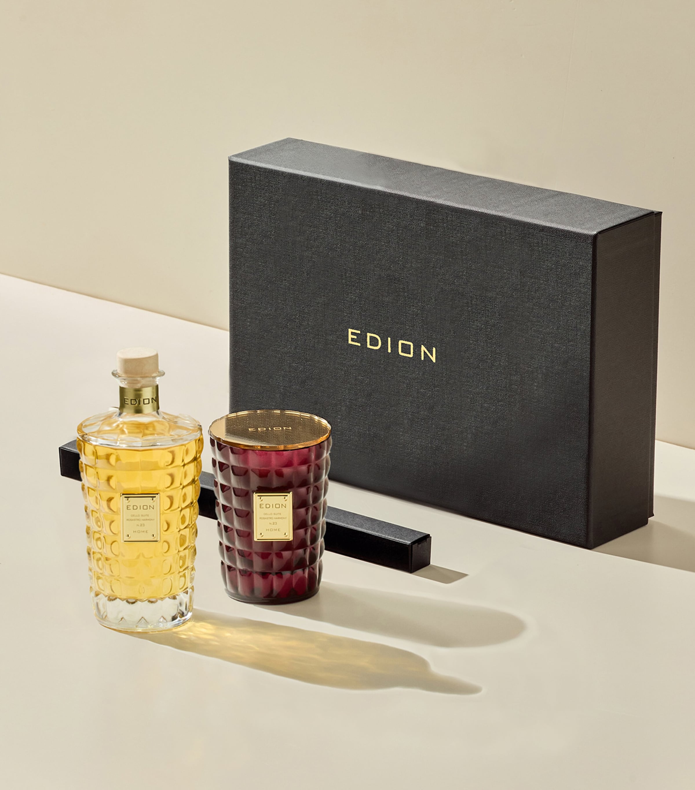 EDION Cello Suite No.23 Rosastro Harmony Diffuser and Candle Set