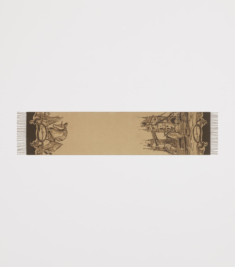 Beige Cashmere Tower Bridge Scarf