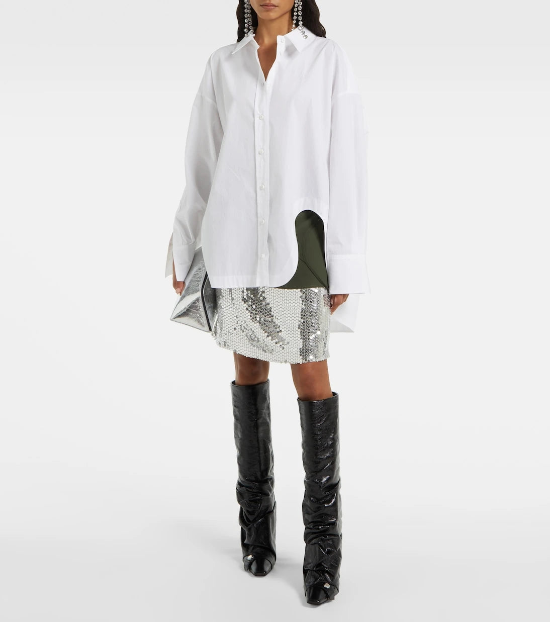The Attico - Juno 95 leather knee-high boots