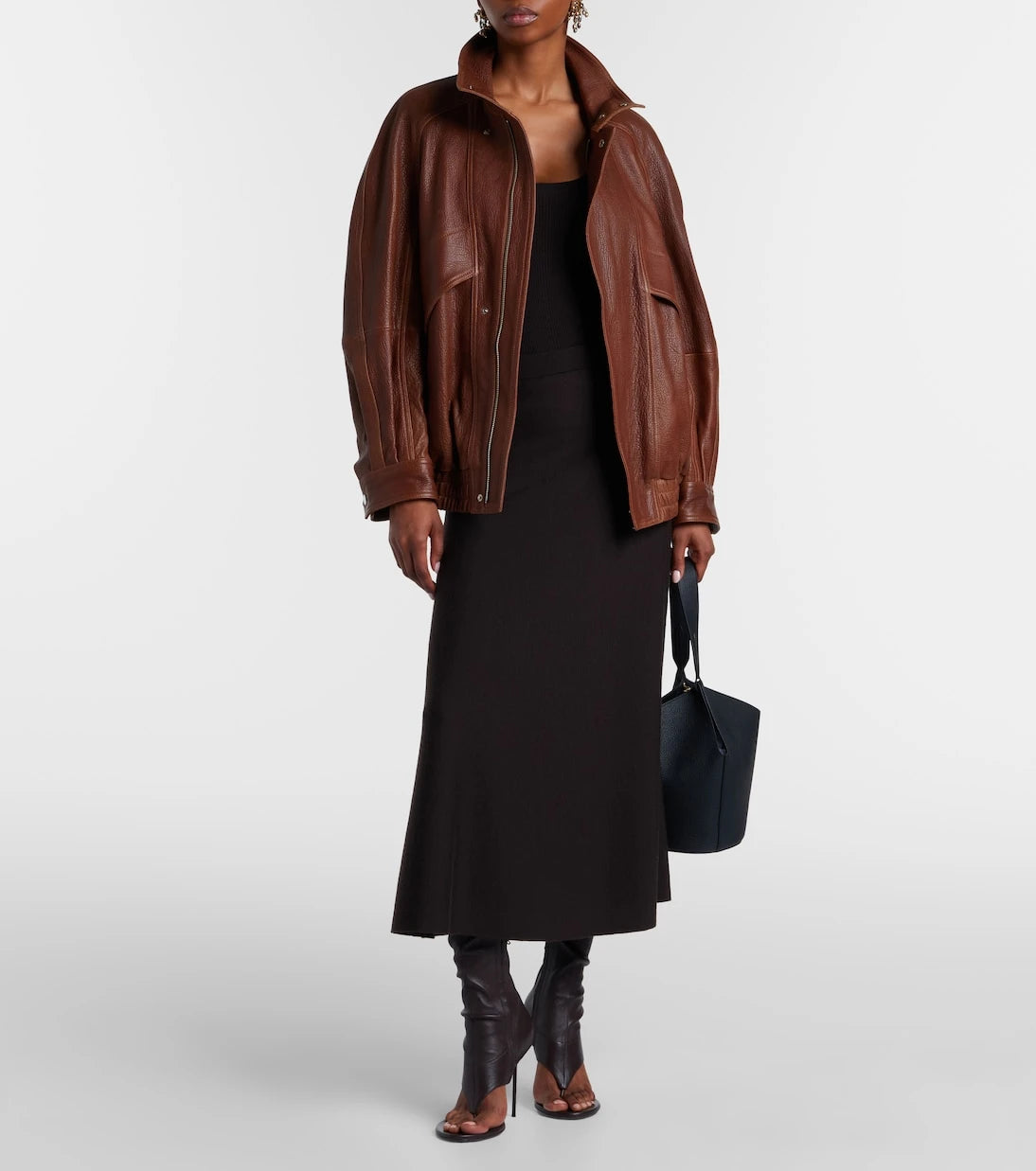 Nour Hammour - Ariste leather bomber jacket