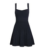 Sandro Paris Blue Rib-Knit Mini Dress