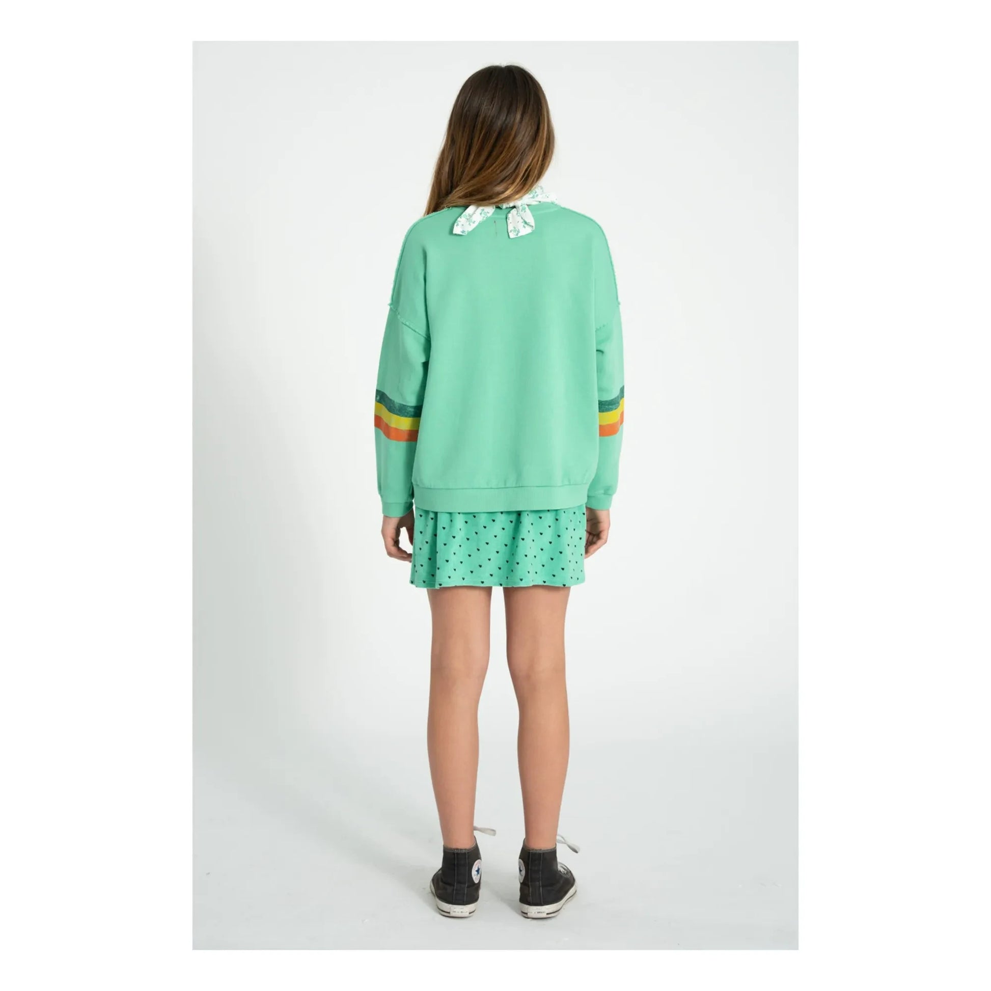 Piupiuchick - Striped Sweat Organic Cotton | Green