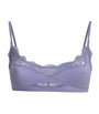 Purple Lace-Trim Fits Everybody Scoop-Neck Bralette