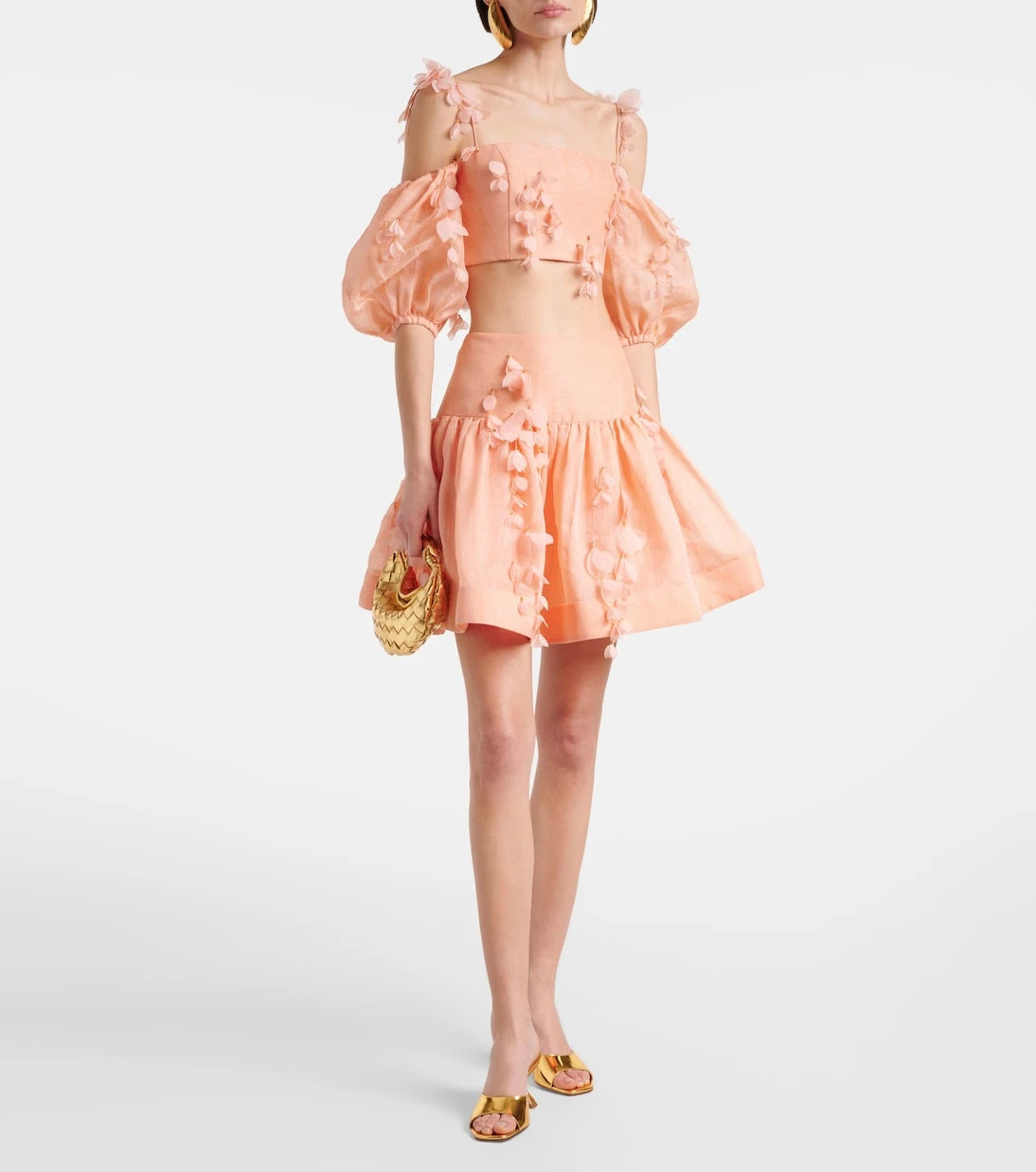 Zimmermann - Dawning linen and silk crop top