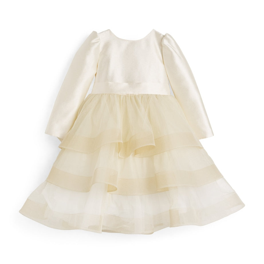Gold Tulle Layered Dress (2-14 Years)