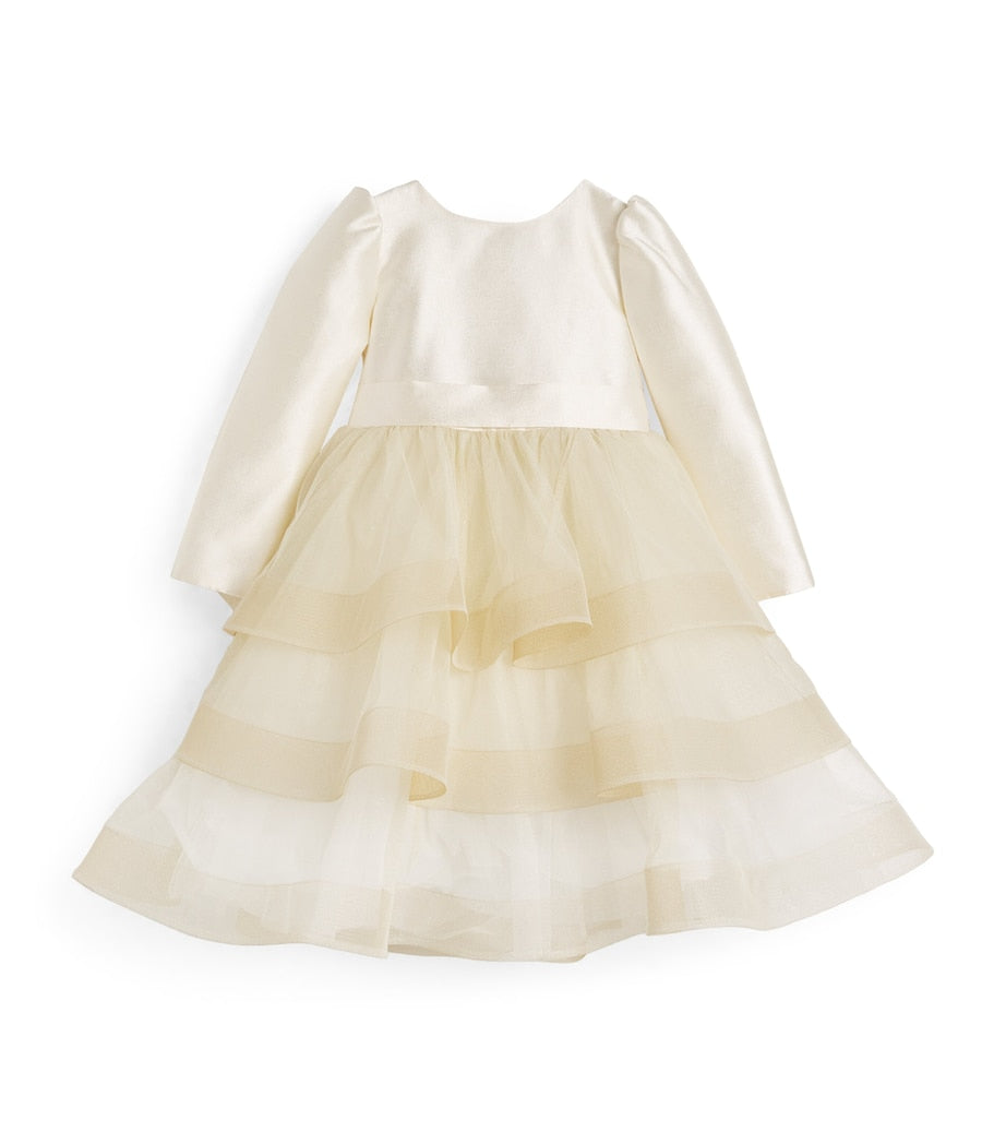 Gold Tulle Layered Dress (2-14 Years)