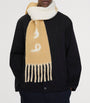 Burberry Beige Alpaca-Blend Reversible Logo Scarf