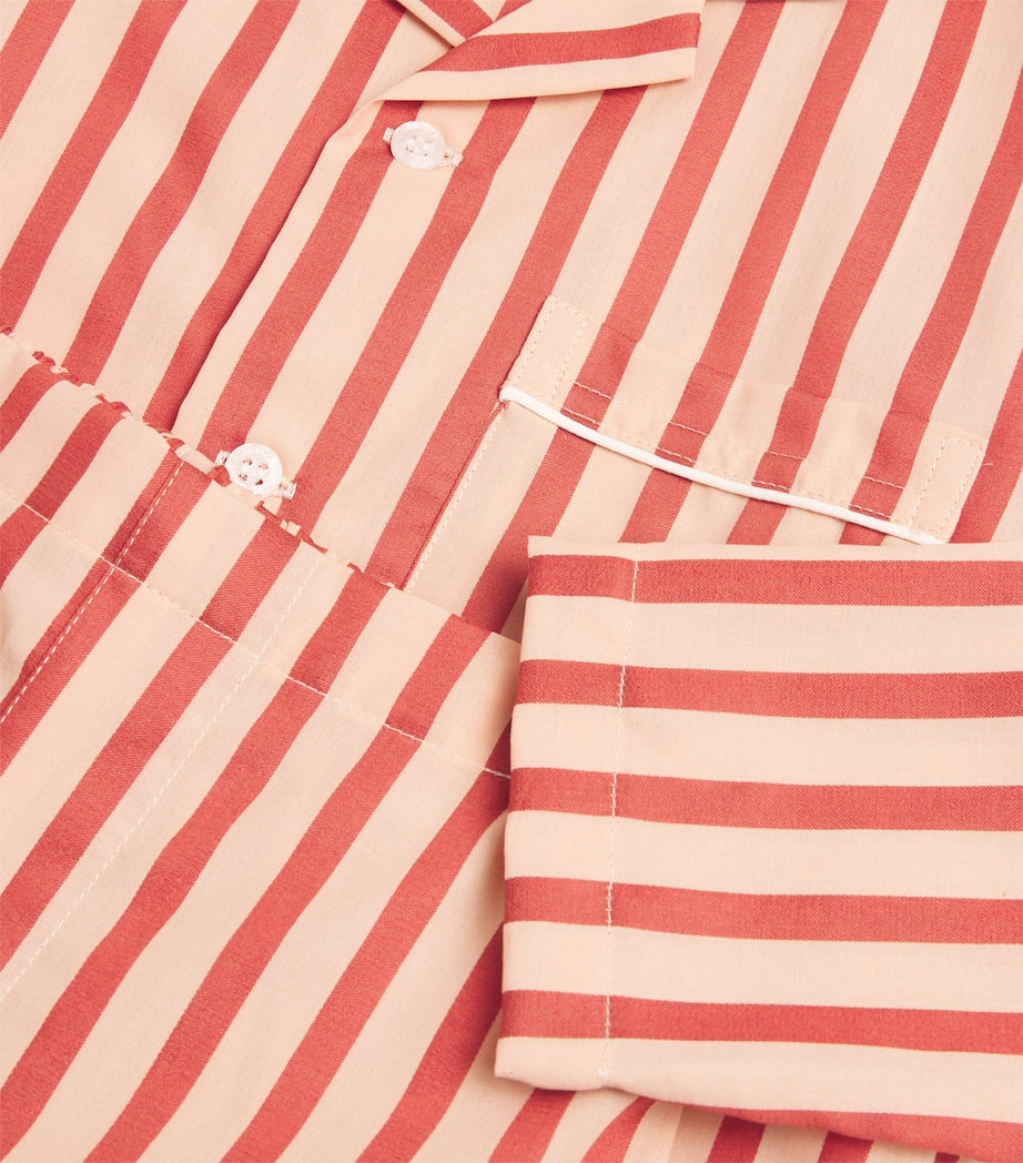 Derek Rose Kids Cotton Stripe Capri Pyjamas (3-16 Years)