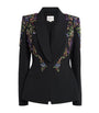Zuhair Murad Black Cady Beaded Blazer