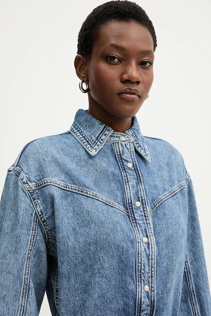 Дънкова рокля BOSS Orange C SHIRTDRESS