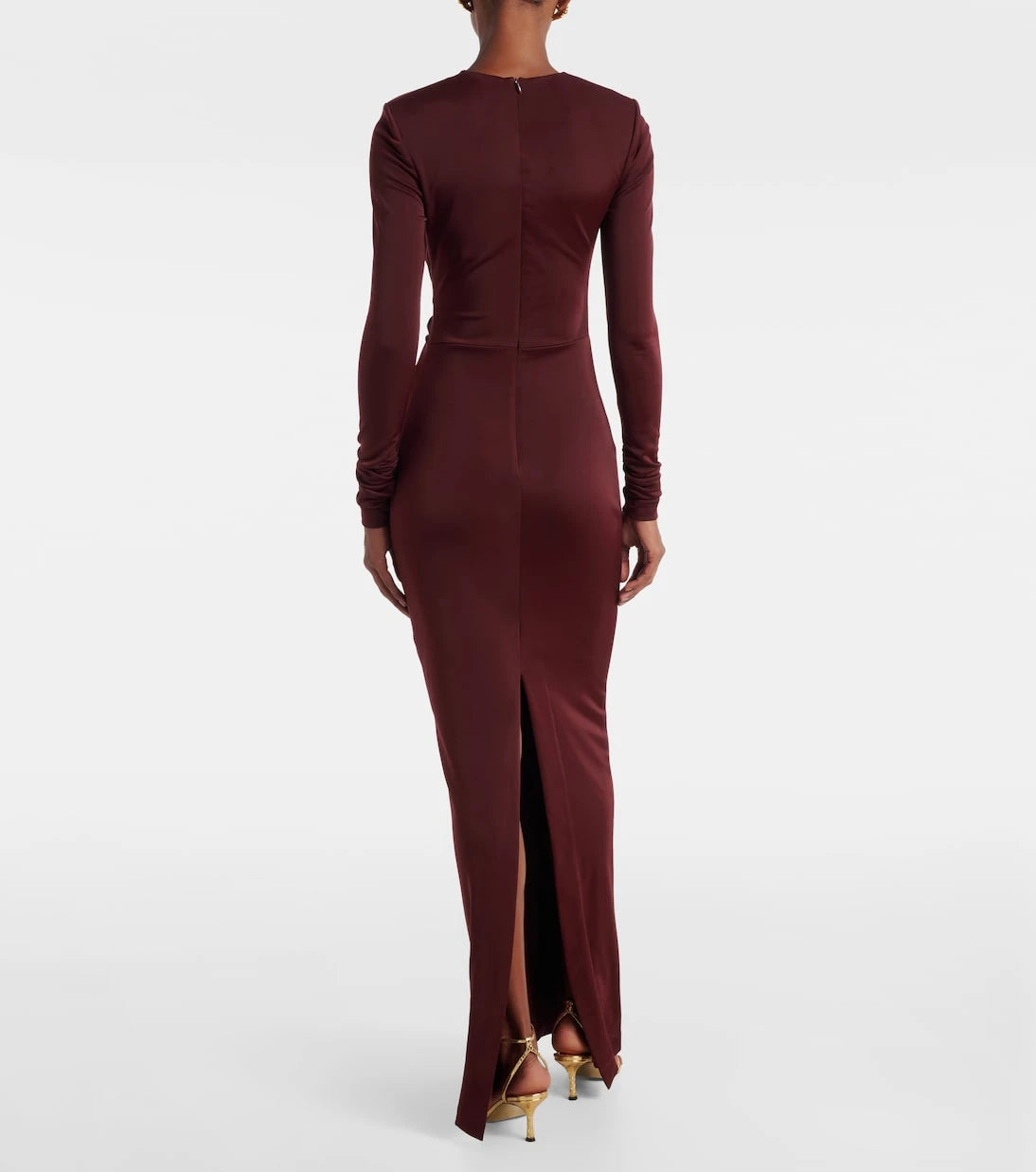 Rebecca Vallance - Mischa embellished gathered jersey gown