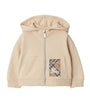Burberry Kids Cotton Check-Patch Hoodie (6-24 Months)