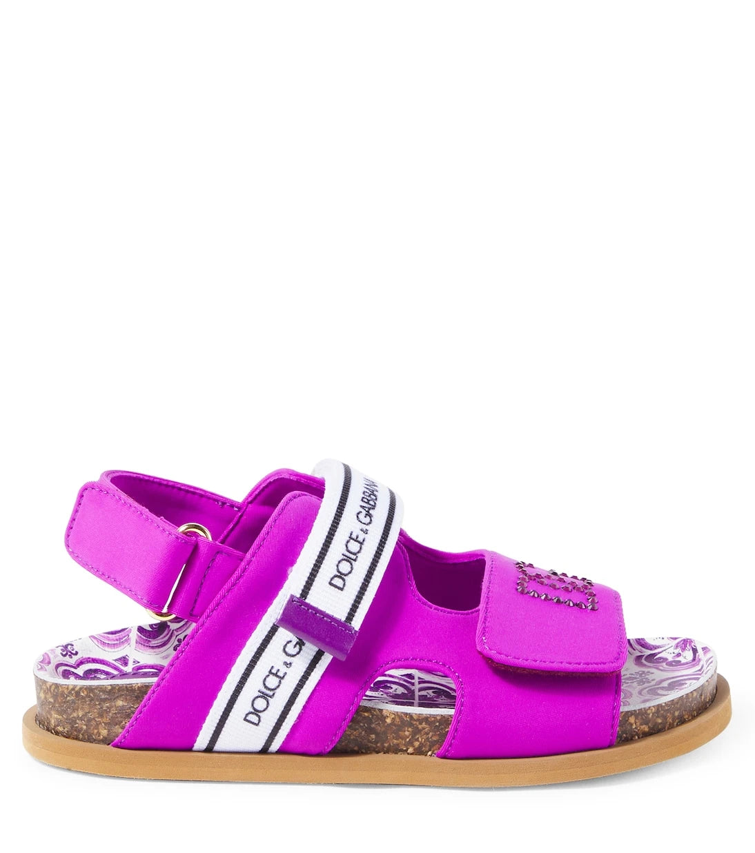 Dolce&Gabbana Kids - صنادل مزينة بشعار DG