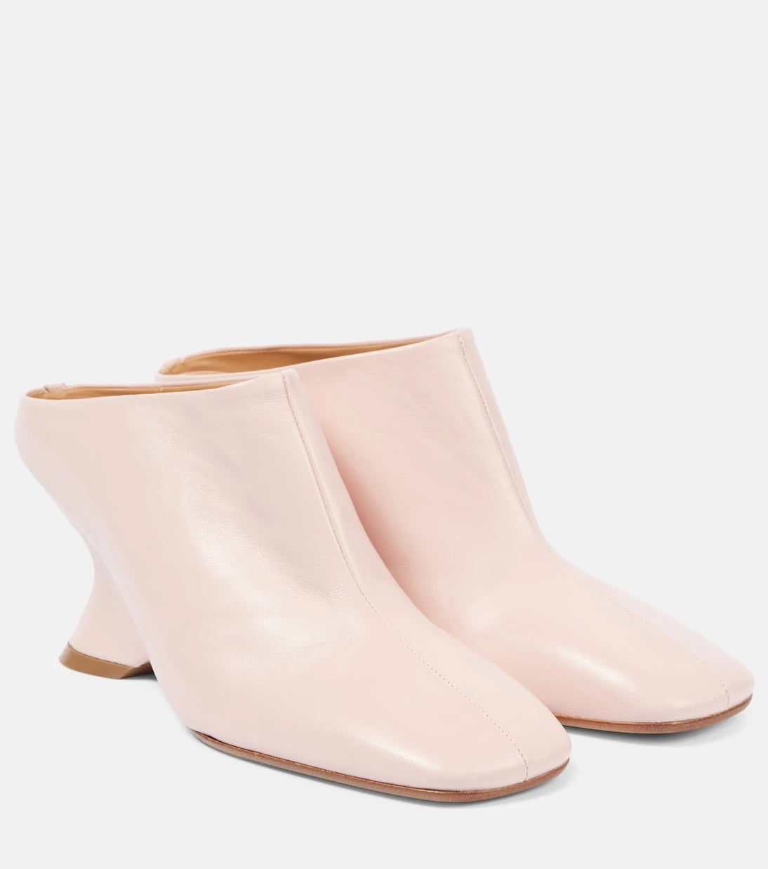 Dries Van Noten - حذاء بكعب ويدج Glove 75 من الجلد