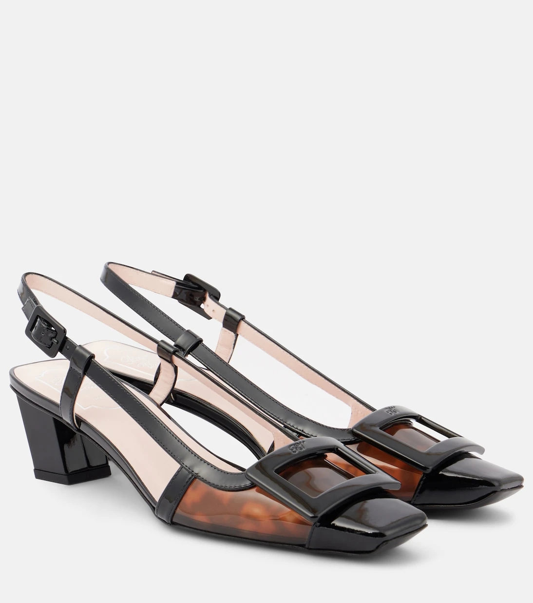 Roger Vivier - Belle Vivier 45 patent leather slingback pumps