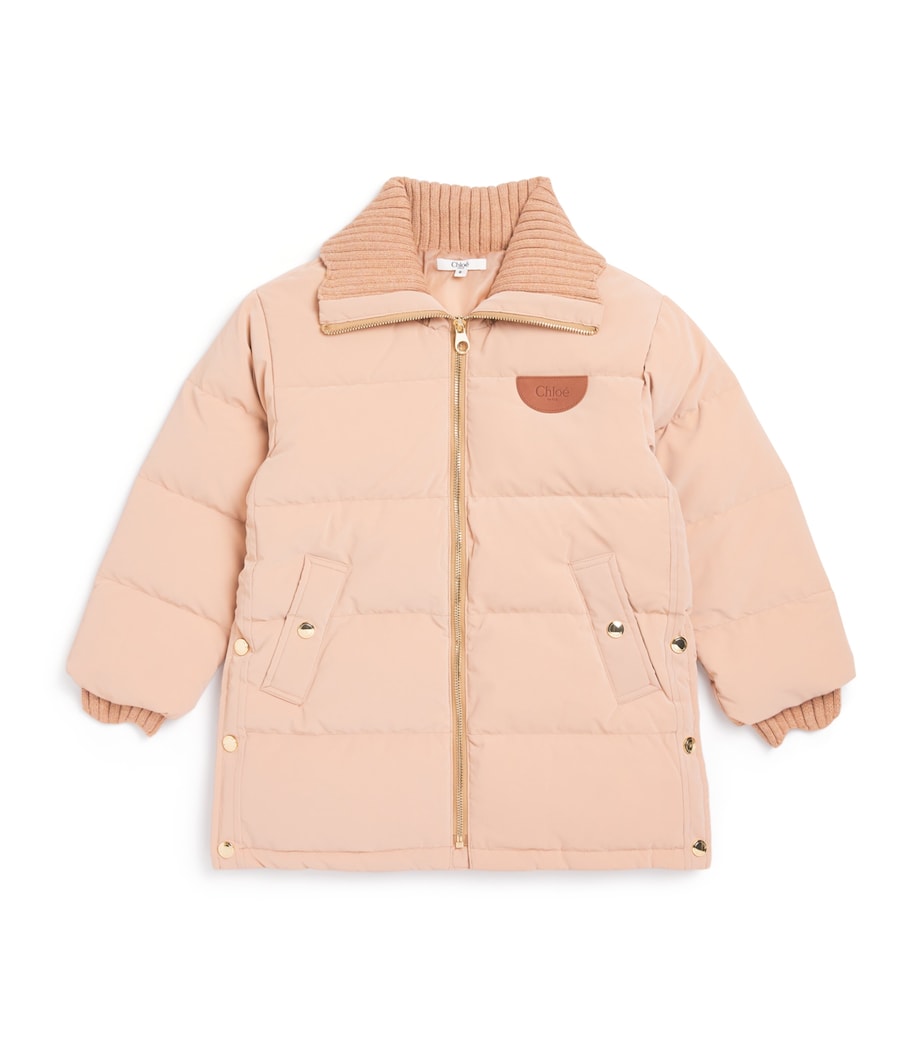 Chloé Kids Down-Filled Quilted Coat (6-12 Years)