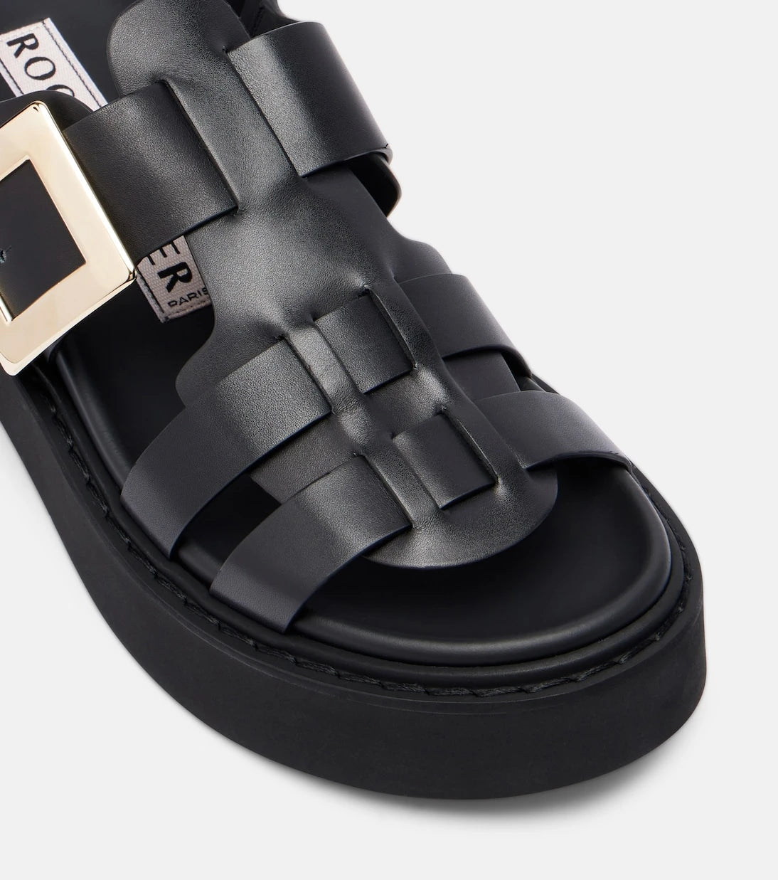 Roger Vivier - صنادل Viv' Rangers الجلدية بنعل سميك