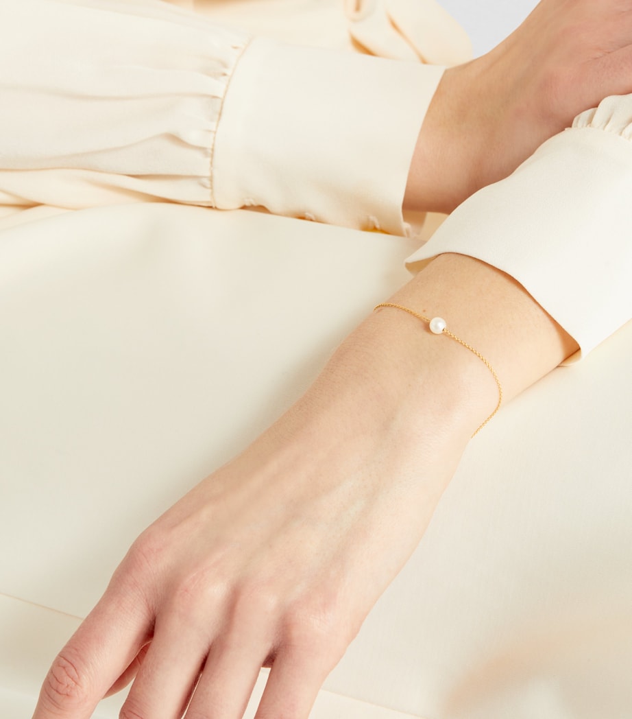Sophie Bille Brahe Yellow Gold and Pearl Stella Bracelet