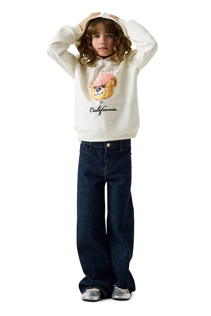 Guess çocuklar için wide leg kot pantolon
