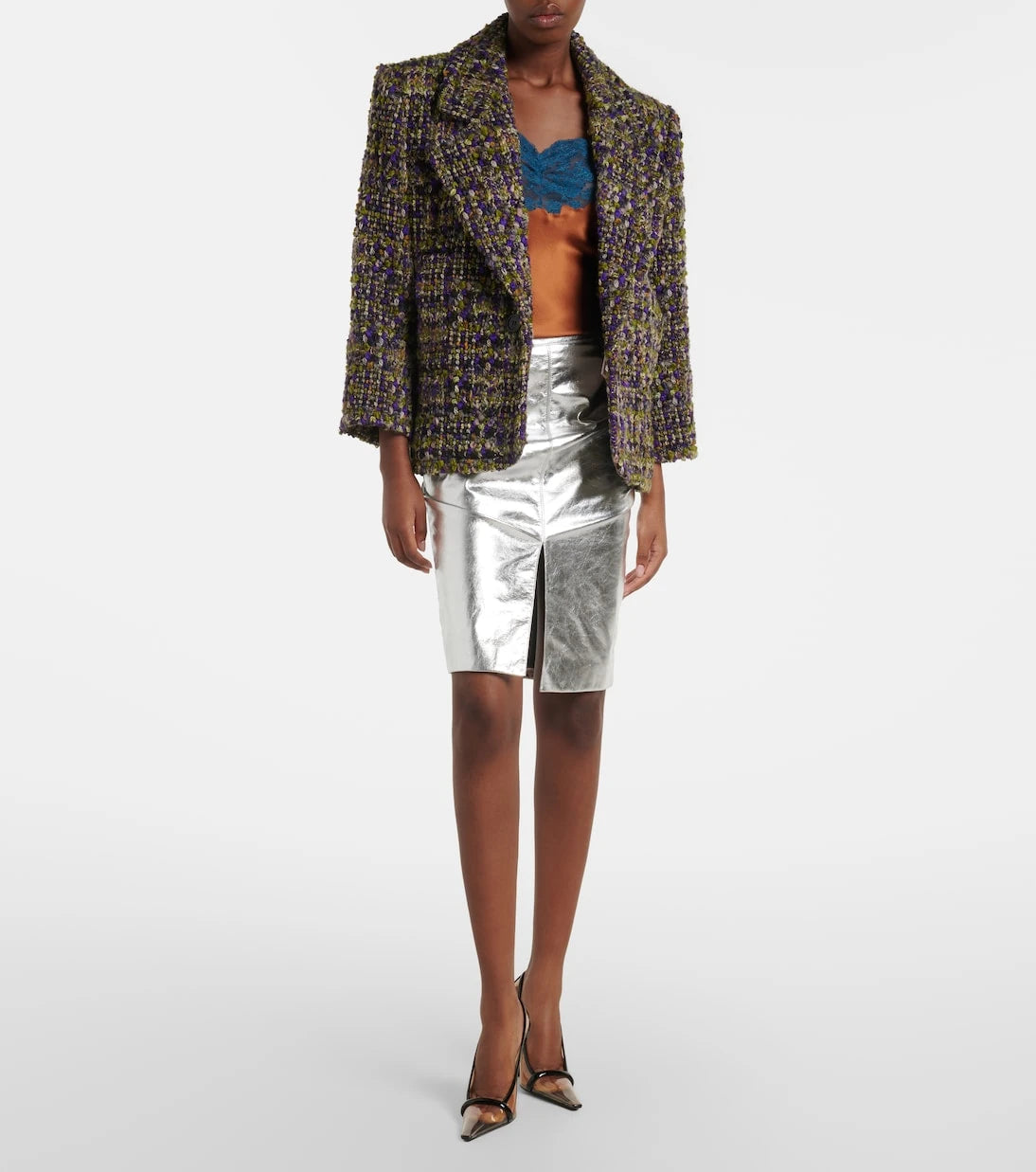 Saint Laurent - Wool-blend tweed blazer