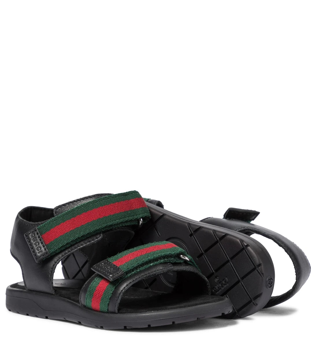 Gucci Kids - Web leather sandals