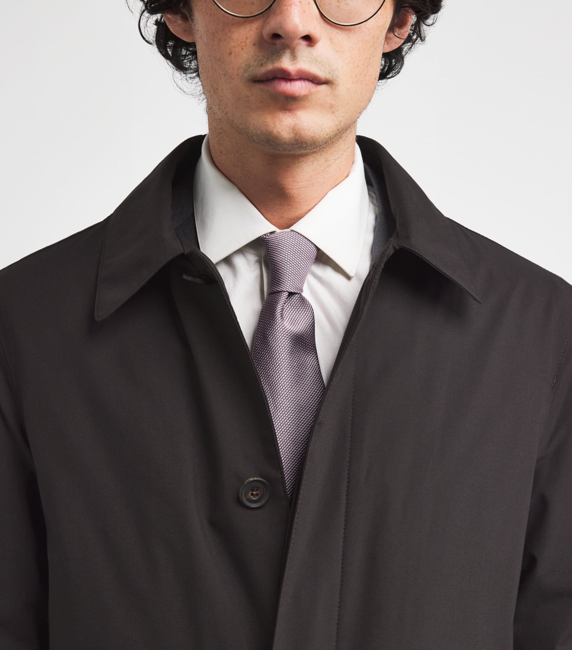 Brown Water-Resistant Overcoat