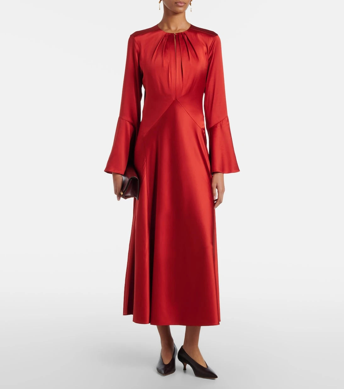 Veronica Beard - Ezri silk-blend satin midi dress