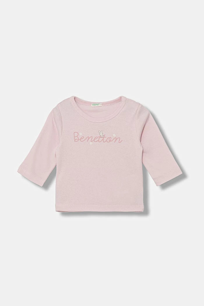 United Colors of Benetton çocuklar için pamuklu uzun kollu bluz