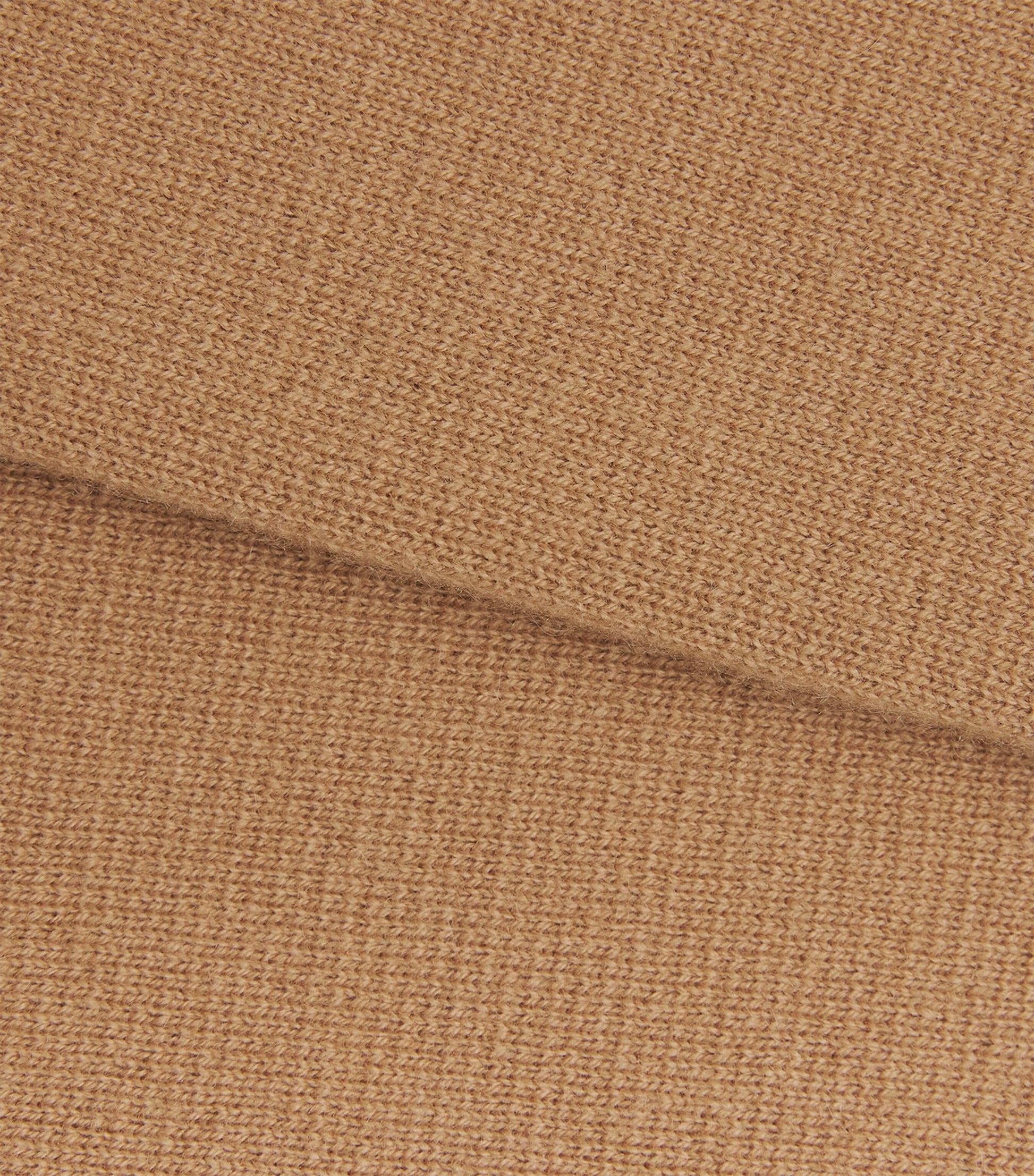 Beige Wool-Cashmere Wide-Leg Trousers