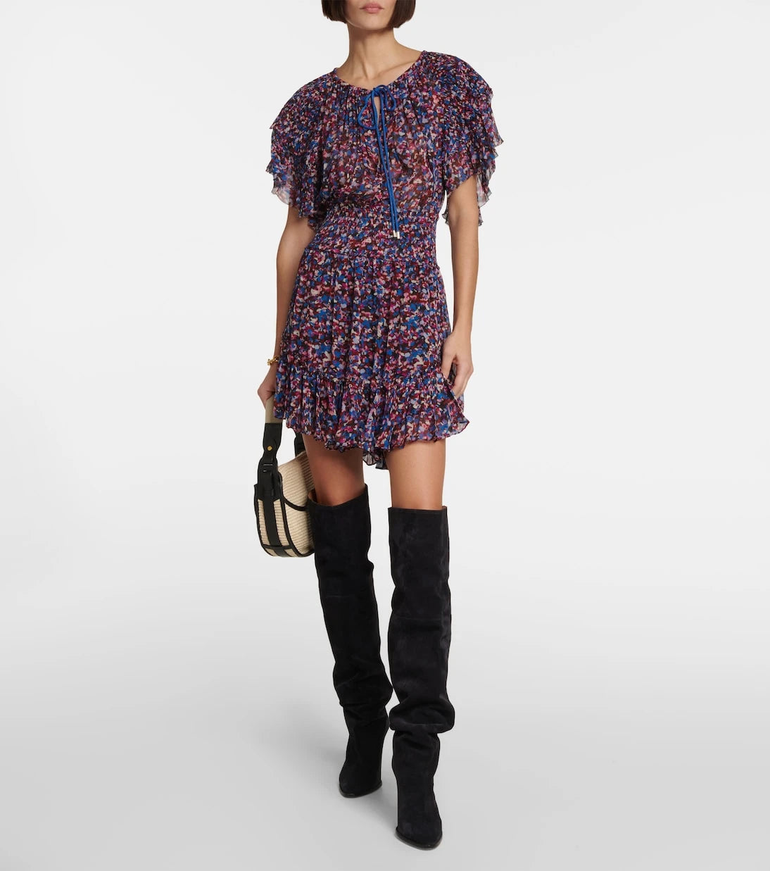 Marant Etoile - Florise printed georgette minidress